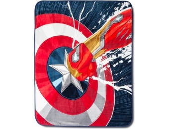 54% off Marvel Captain America Throw 50"X60" Multicolor