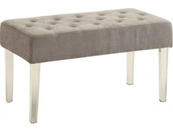 70% off Designs4Comfort Gray Leg Bench Ottoman