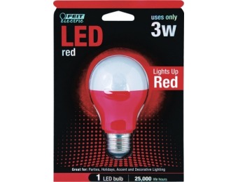 64% off Feit Red LED Performance Party Light Bulb (A19/R/LED)