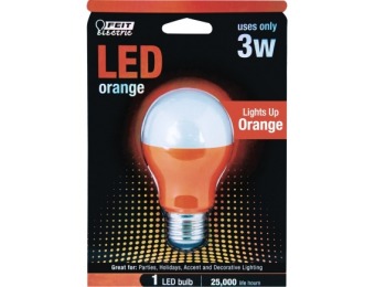 64% off Feit Orange LED Performance Party Light Bulb