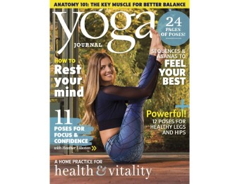 $48 off Yoga Journal Magazine, $4.99 / 9 Issues
