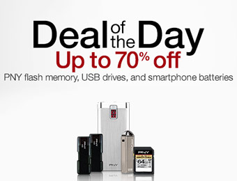 Up to 70% off PNY Flash Memory, USB Drives & Cell Phone Batteries