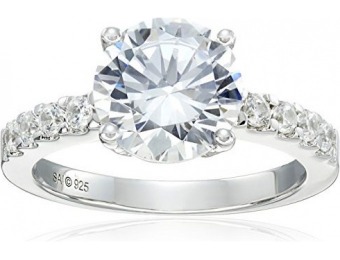 92% off Sterling Silver Cubic Zirconia Ladies Ring