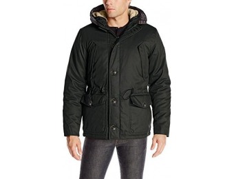 92% off English Laundry Men's Wax Cotton Hooded Parka
