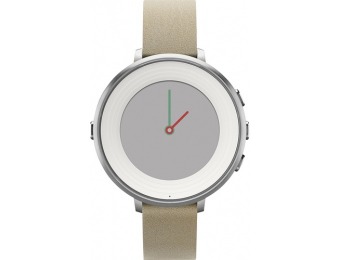 48% off Pebble Time Round Smartwatch 38.5mm Stainless Steel