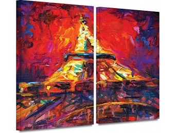 86% off ArtWall 2-Pc Svetlana Novikova 'Eiffel Tower' Canvas