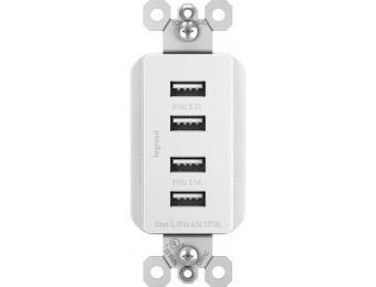 43% off Legrand Quad USB In-Wall Charging Outlet