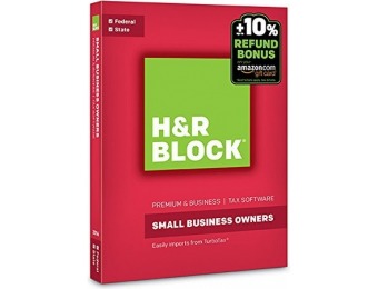 54% off H&R Block Tax Software Premium & Business 2016 + Bonus