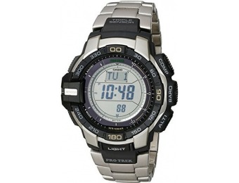 $201 off Casio Men's "Pro Trek" Stainless Steel Solar Watch