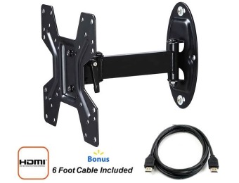 70% off Articulating Wall Mount for 10" to 42" Flat Panel TVs + Cable