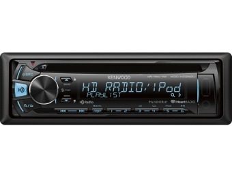 $42 off Kenwood CD / HD Radio In-Dash Deck, Detachable Faceplate