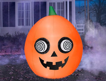$29 off 5' Tall Inflatable Halloween Pumpkin with Spinning Eyes