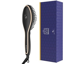 63% off Hair Straightening Brush with Free Heat Resistant Glove
