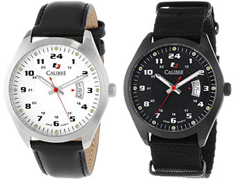 74% off Calibre Men's Trooper Stainless Steel Watch Sets