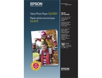 60% off Epson Value Glossy Photo 4" x 6" 50-Count Paper