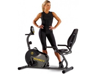 55% off Marcy Magnetic Recumbent Exercise Bike with Adjustable Length