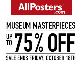 Up to 75% off Museum Masterpieces at Allposters.com