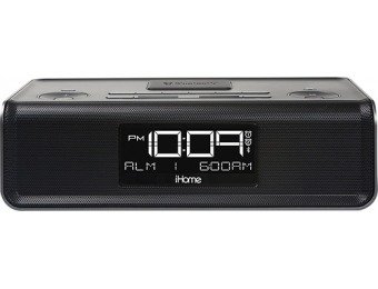 54% off iHome Bluetooth Stereo Dual Alarm Clock Radio - Black