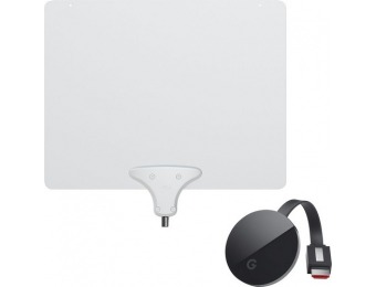36% off Google Chromecast Ultra & Mohu Leaf 50 Amplified Indoor HDTV Antenna Package