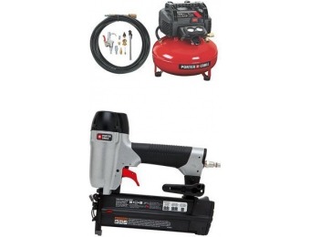 41% off PORTER-CABLE C2002-WK Pancake Compressor with 13-Pc Accessory Kit and Nailer Kit