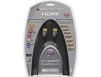 67% off Monster Platinum Line 5' 4K Ultra HD In-Wall HDMI Cable