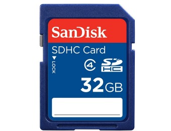 $59 off 32GB SanDisk Standard SD (SDHC) Class 4 Flash Memory Card
