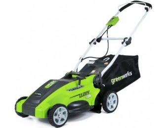$80 off GreenWorks 25142 10 Amp 16" Corded Lawn Mower