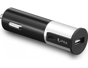 75% off iPDA NT-129 2.1A Dual USB Car Charger (USB + Micro USB)