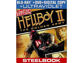 40% off Hellboy II: The Golden Army (Blu-ray + DVD + Digital) Steelbook