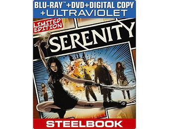 40% off Serenity (Blu-ray + DVD + Digital Copy) Steelbook