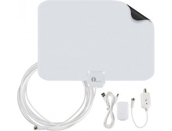 53% off 1byone 50 Miles Amplified HDTV Antenna w/ USB Power Supply
