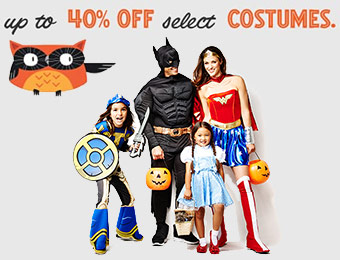 Up to 40% off Select Costumes for Men, Women, Kids, and Babies