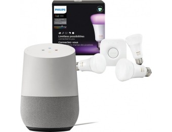 $50 off Google Home and Philips Hue Color Starter Kit Package