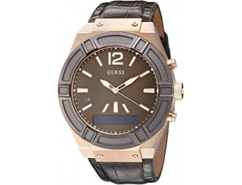 $299 off GUESS Men's CONNECT Smartwatch with Leather Strap