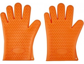 82% off AmazonBasics Silicone BBQ Gloves