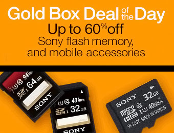 Up to 60% off Sony Flash Memory and Mobile Accessories