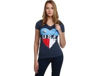 85% off USA Heart Women's T-Shirt