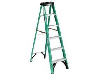 $40 off Werner 6 ft. Fiberglass Step Ladder w/ 225lb. Capacity