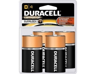 45% off DURACELL D Batteries (4-Pack)