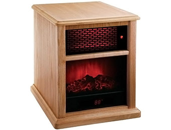 57% off American Comfort Infrared Portable Fireplace Heater Oak