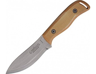 67% off Camillus BushCrafter Fixed Blade Knife with Leather Sheath