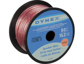 72% off Dynex 50' Spool 18-Gauge Speaker Wire