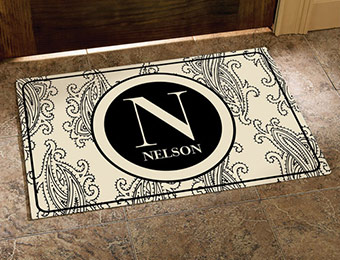 Extra 21% off Personalized Paisley Initial and Name Doormat