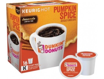 50% off Dunkin' Donuts Cinnamon Nutmeg Pumpkin K-Cups (16-Pack)