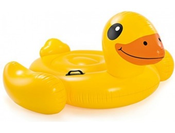 81% off Intex Yellow Duck Inflatable Ride-On, 58" x 58" x 32"