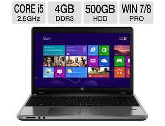 $200 off HP ProBook 4540s 15.6" Notebook PC (3rd Gen Intel Core i5/4GB/500GB/Win 7-8 Pro)