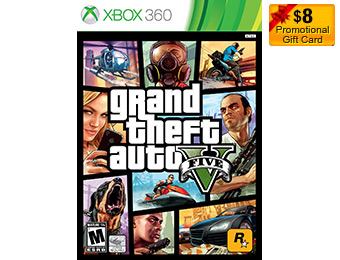 $8 Gift Card with Grand Theft Auto V Xbox 360