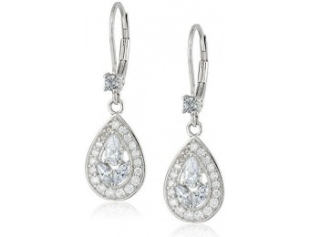 86% off Platinum-Plated 925 Sterling Multi-Stone CZ Earrings