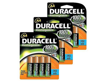 $41 off 12pk Duracell Rechargeable AA Batteries, 2450mAh