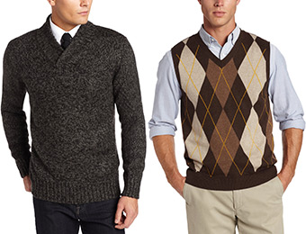 60% off Men's Sweaters by Izod, Haggar, Dickies, Dockers and more